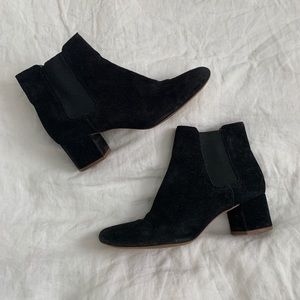 Madewell black suede boots